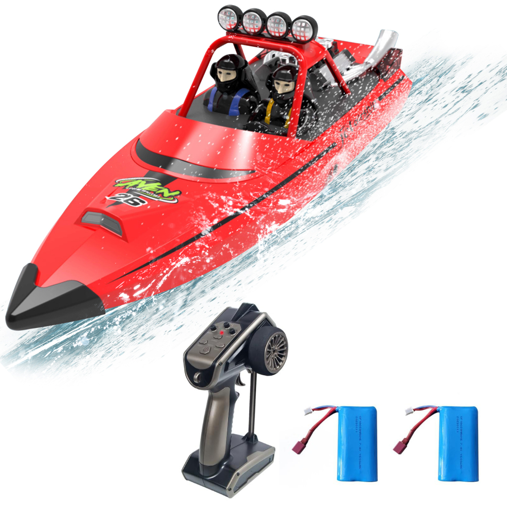 TX725 High Speed  2.4G 30KM/H Jet Boat Speedboat RC Boat with 2pcs Batteries