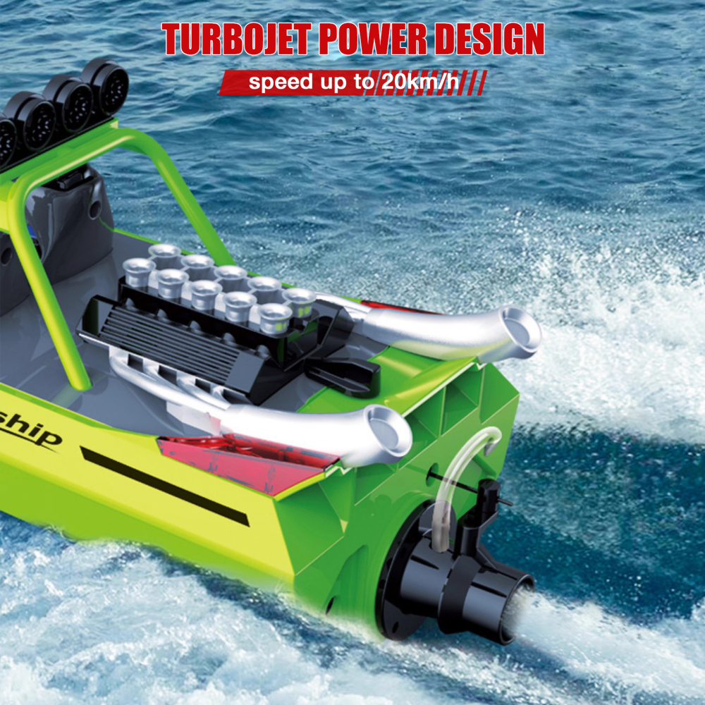 TX725 High Speed  2.4G 30KM/H Jet Boat Speedboat RC Boat with 2pcs Batteries