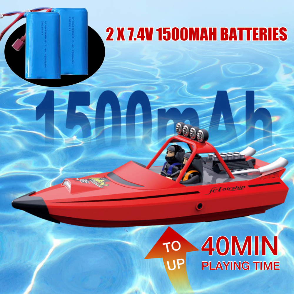 TX725 High Speed  2.4G 30KM/H Jet Boat Speedboat RC Boat with 2pcs Batteries