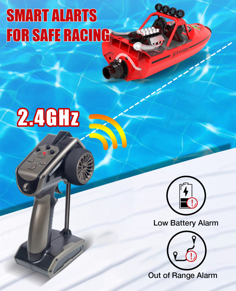 TX725 High Speed  2.4G 30KM/H Jet Boat Speedboat RC Boat with 2pcs Batteries