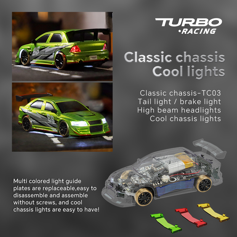 Turbo Racing 1:76 C66 Mini RC Drift Car Remote Controller Car