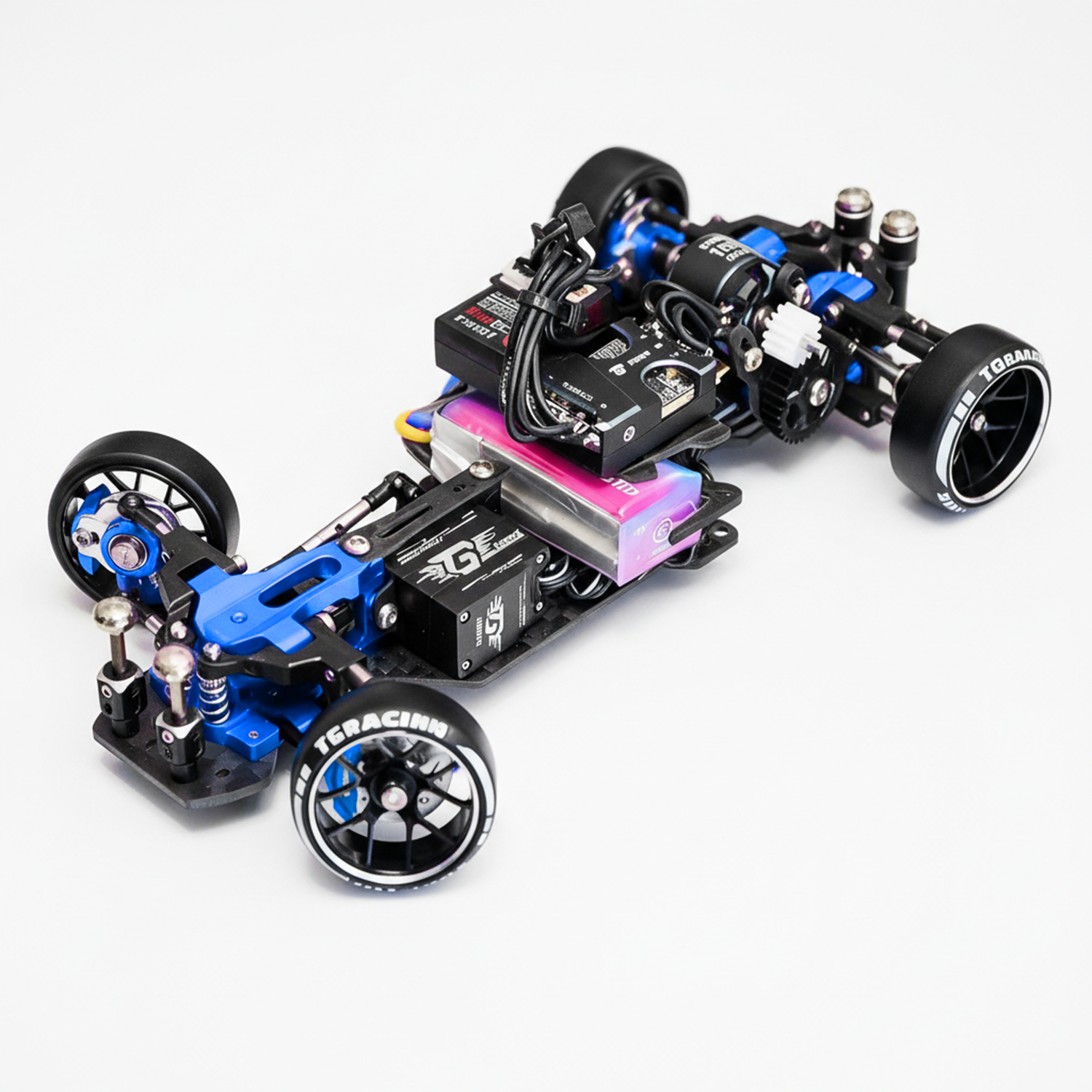 TG Racing RWD 1/24〜28 ドリフトRC TG Super 1/24 1/28 TT Version TG First RWD Drift Car Chassis with