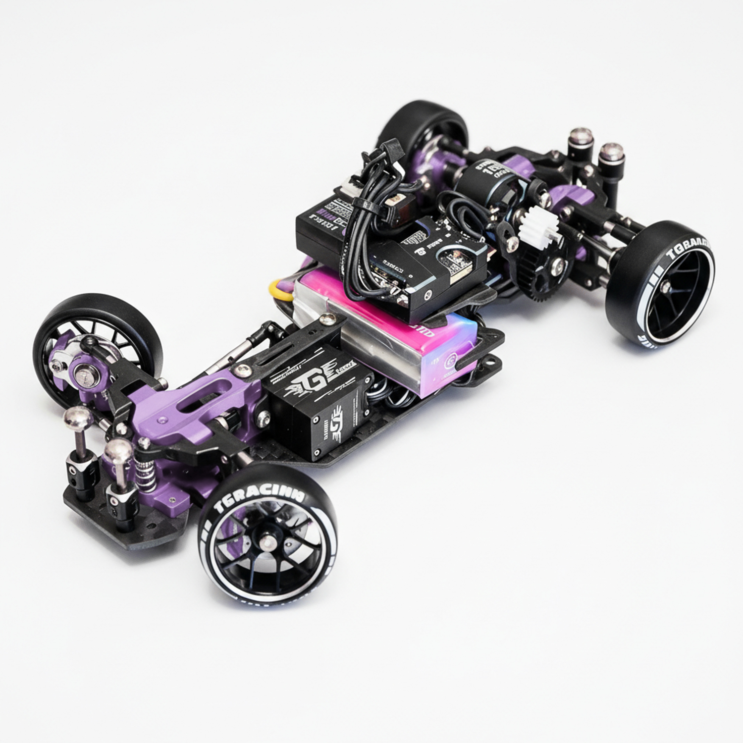 TG Super 1/24 1/28 TT Version TG First RWD Drift Car Chassis with