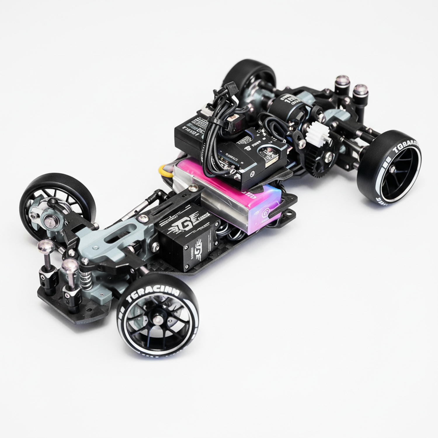 TG Super 1/24 1/28 TT Version TG First RWD Drift Car Chassis with