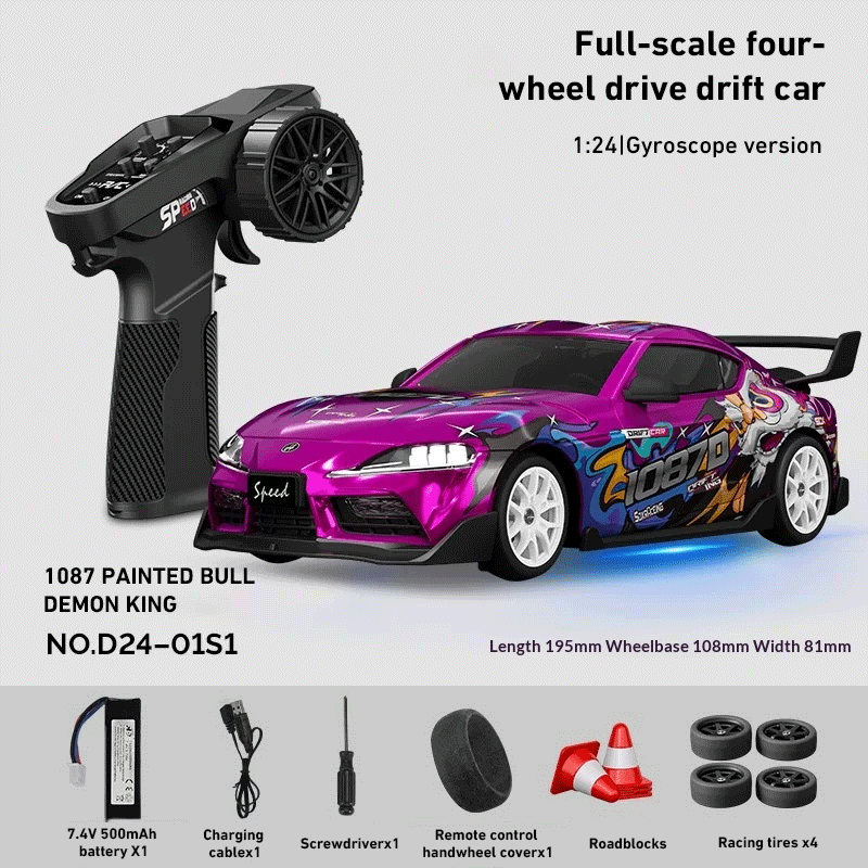 Free Shipping! Hstar D24 1:24 4WD Full Proportional RC Drift Car