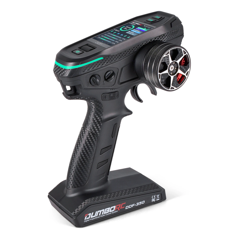 DUMBORC DDF-350 10CH RC Remote Controller 10 Channel 2.4Ghz Transmitter with M2 All-Metal Handwheel