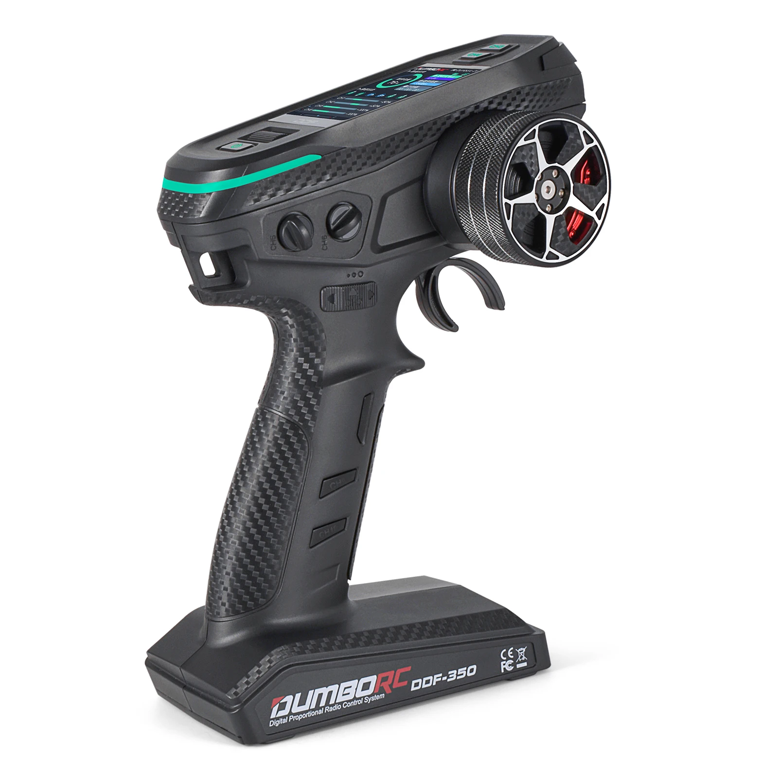 DUMBORC DDF-350 10CH RC Remote Controller 10 Channel 2.4Ghz Transmitter with M2 All-Metal Handwheel
