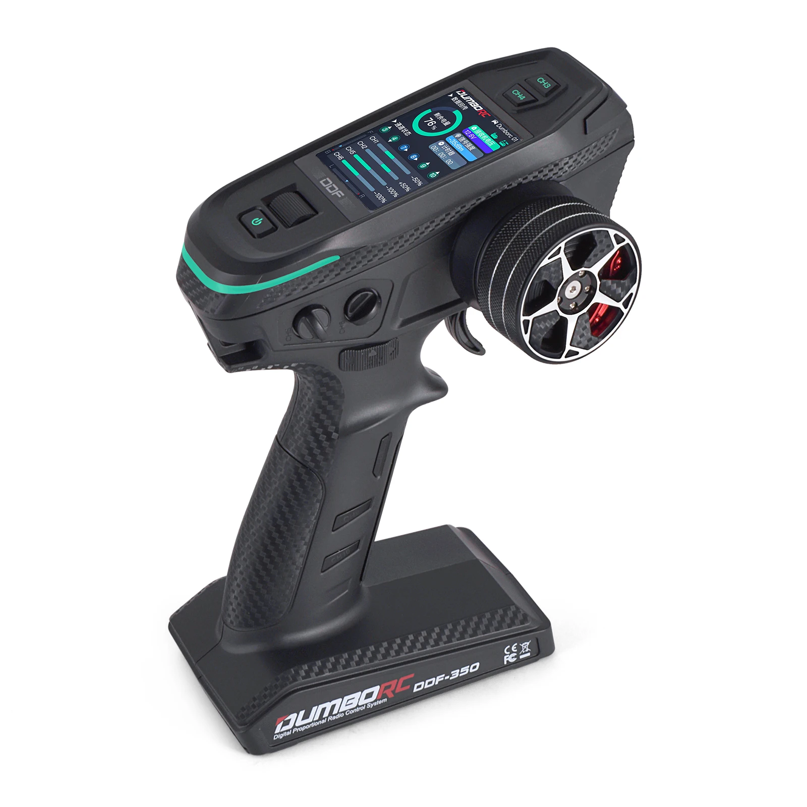 DUMBORC DDF-350 10CH RC Remote Controller 10 Channel 2.4Ghz Transmitter with M2 All-Metal Handwheel