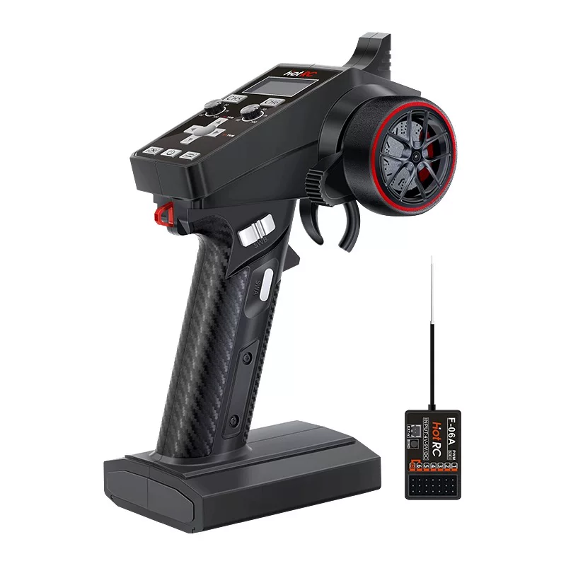 HOTRC CT-6A 2.4GHz 6CH LCD Screen Remote Control Radio With F-06A Receiver