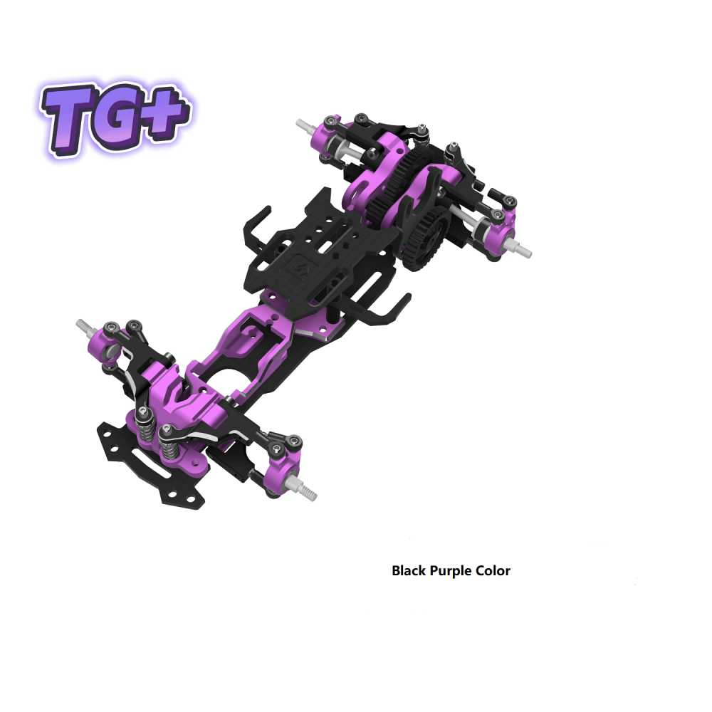 TG Super TG+1/24 1/28 RWD RC Drift Metal Chassis Kit Wheelbase 86-105mm