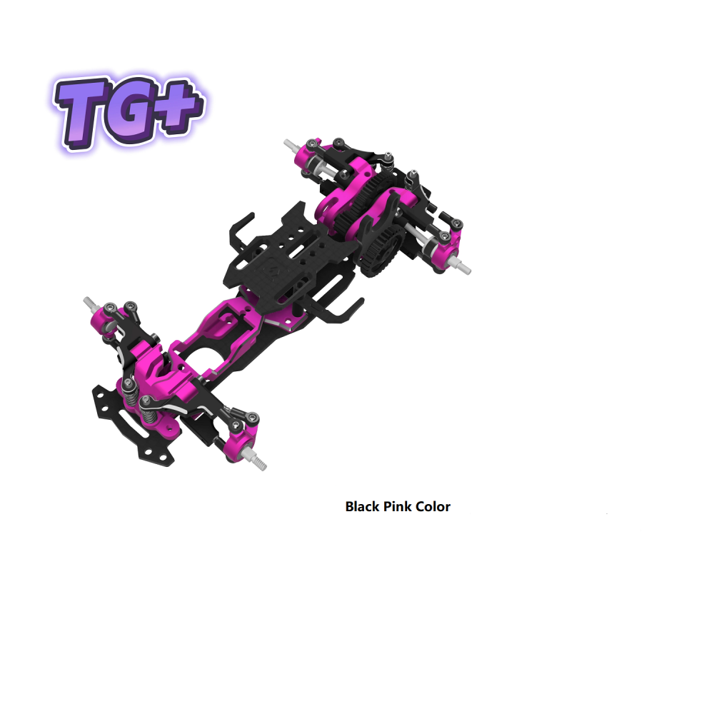 TG Super TG+1/24 1/28 RWD RC Drift Metal Chassis Kit Wheelbase 86-105mm