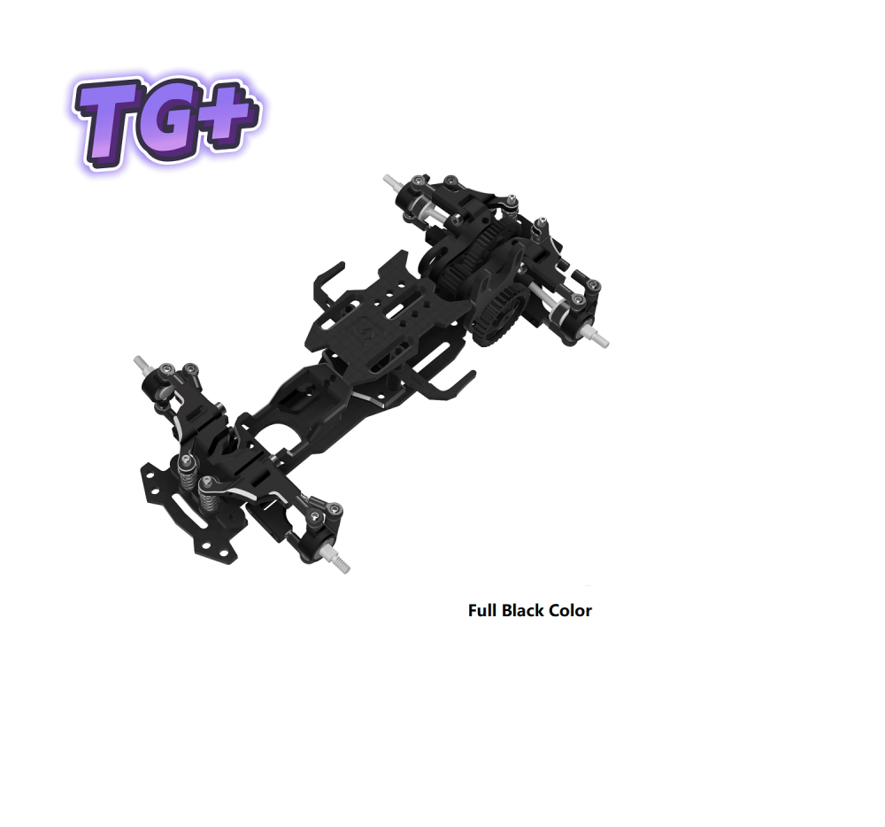 TG Super TG+1/24 1/28 RWD RC Drift Metal Chassis Kit Wheelbase 86-105mm