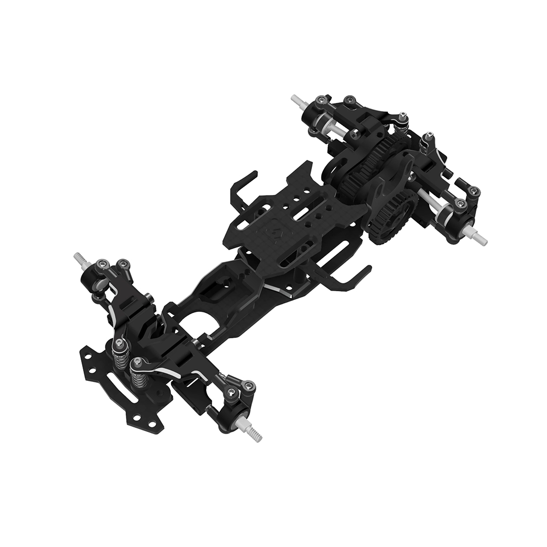 TG Super TG+1/24 1/28 RWD RC Drift Metal Chassis Kit Wheelbase 86-105mm