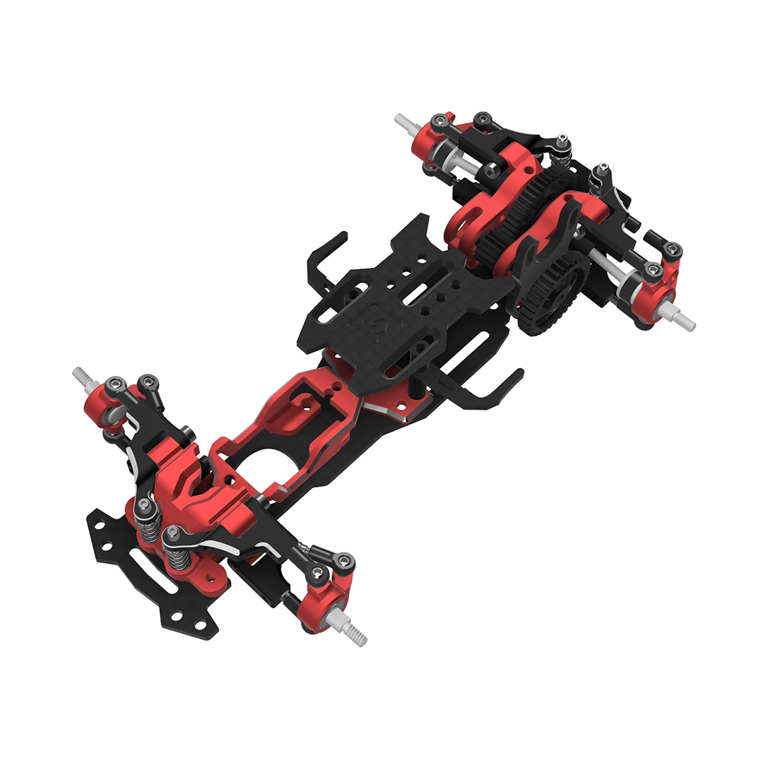 TG Super TG+1/24 1/28 RWD RC Drift Metal Chassis Kit Wheelbase 86-105mm