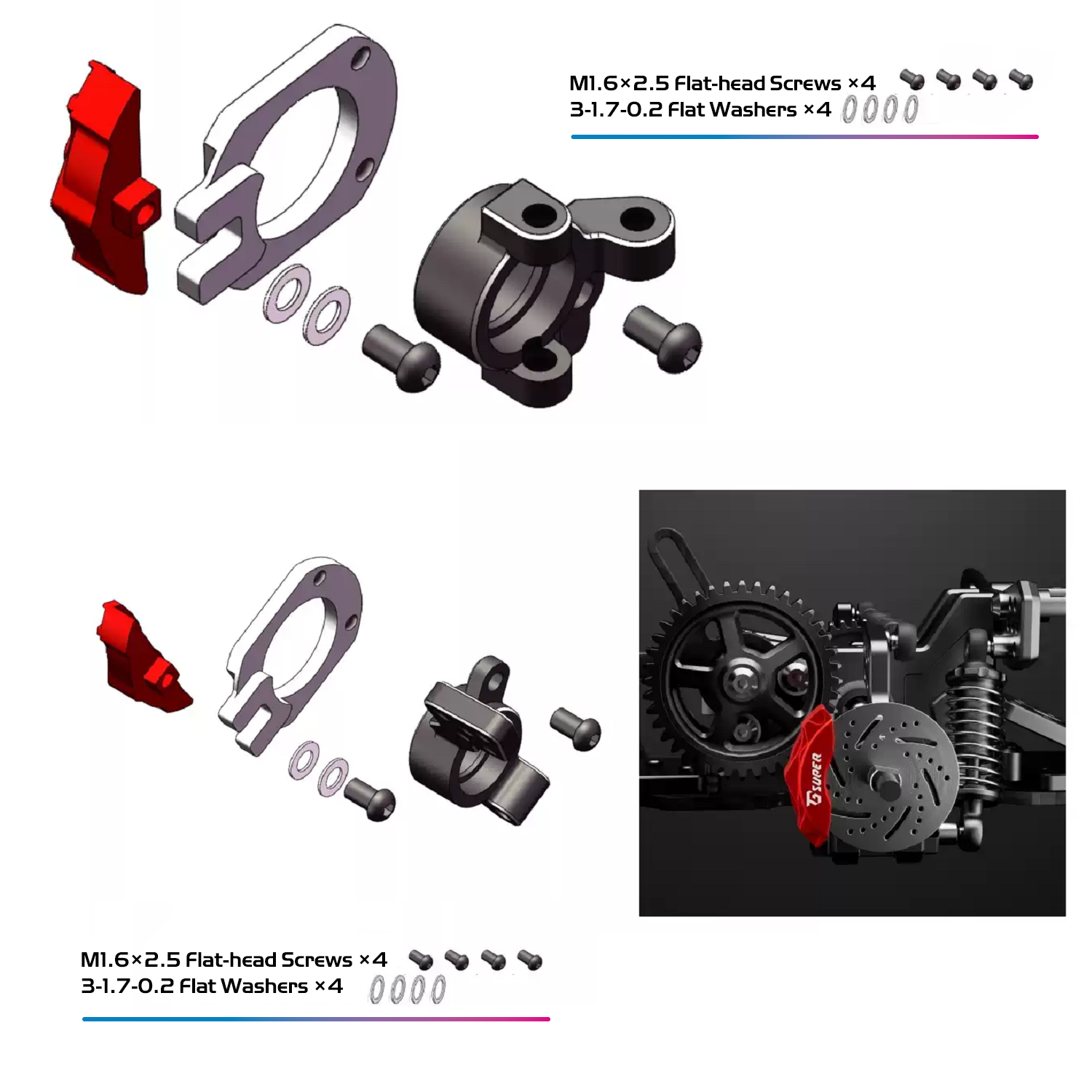 TG Super  20/22mm Caliper 4pcs