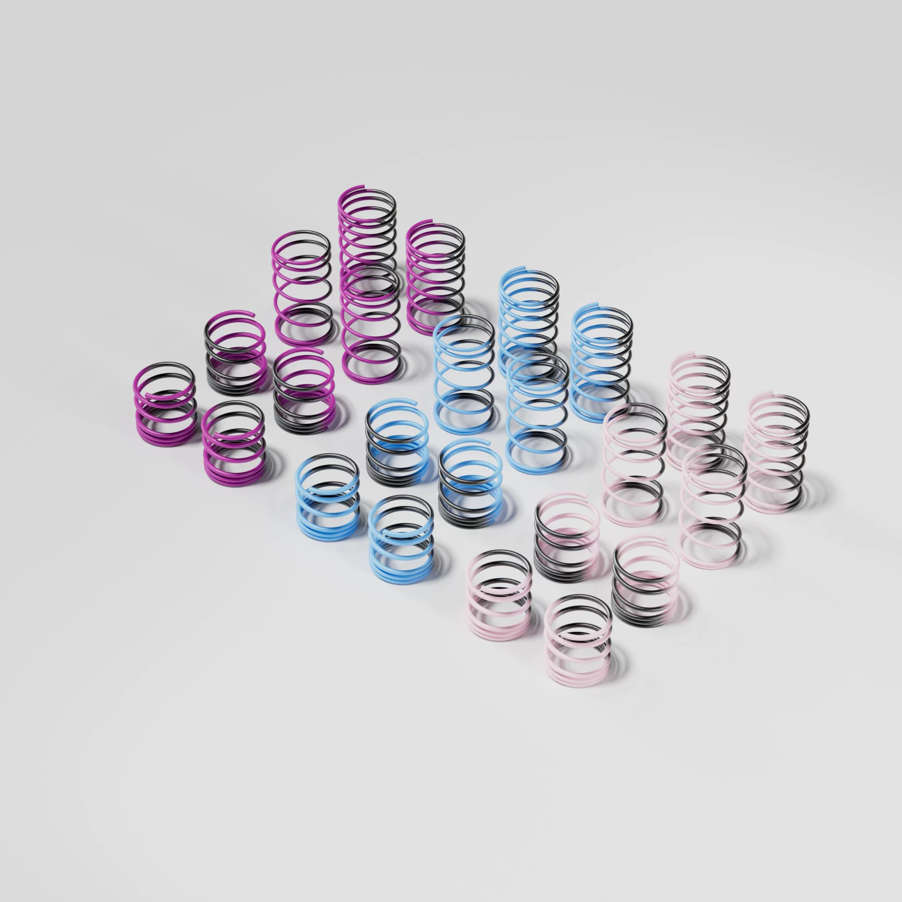 TG Super TGS ULTRA Exclusive Color-Gradient Springs for RC Drift Mini Car