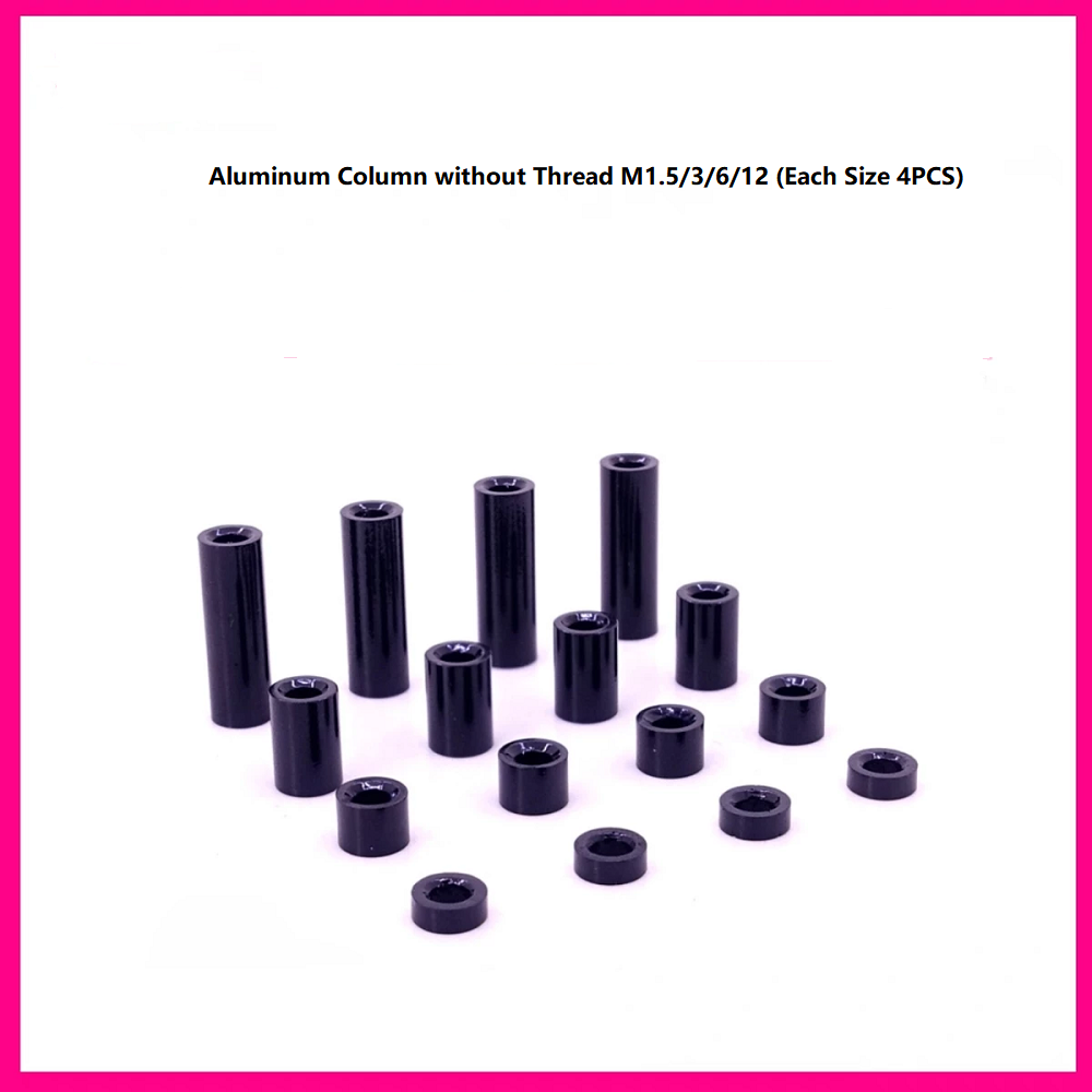 TG Super Magnetic Black Aluminum Column M1.5/3/6/12 for RC Mini Drift Car