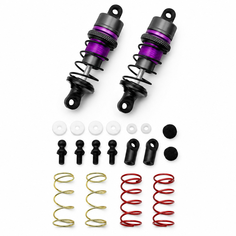 63mm Aluminum Oil-Filled Shock Absorbers for 1/10 RC Touring & Drift Cars (2PCS)
