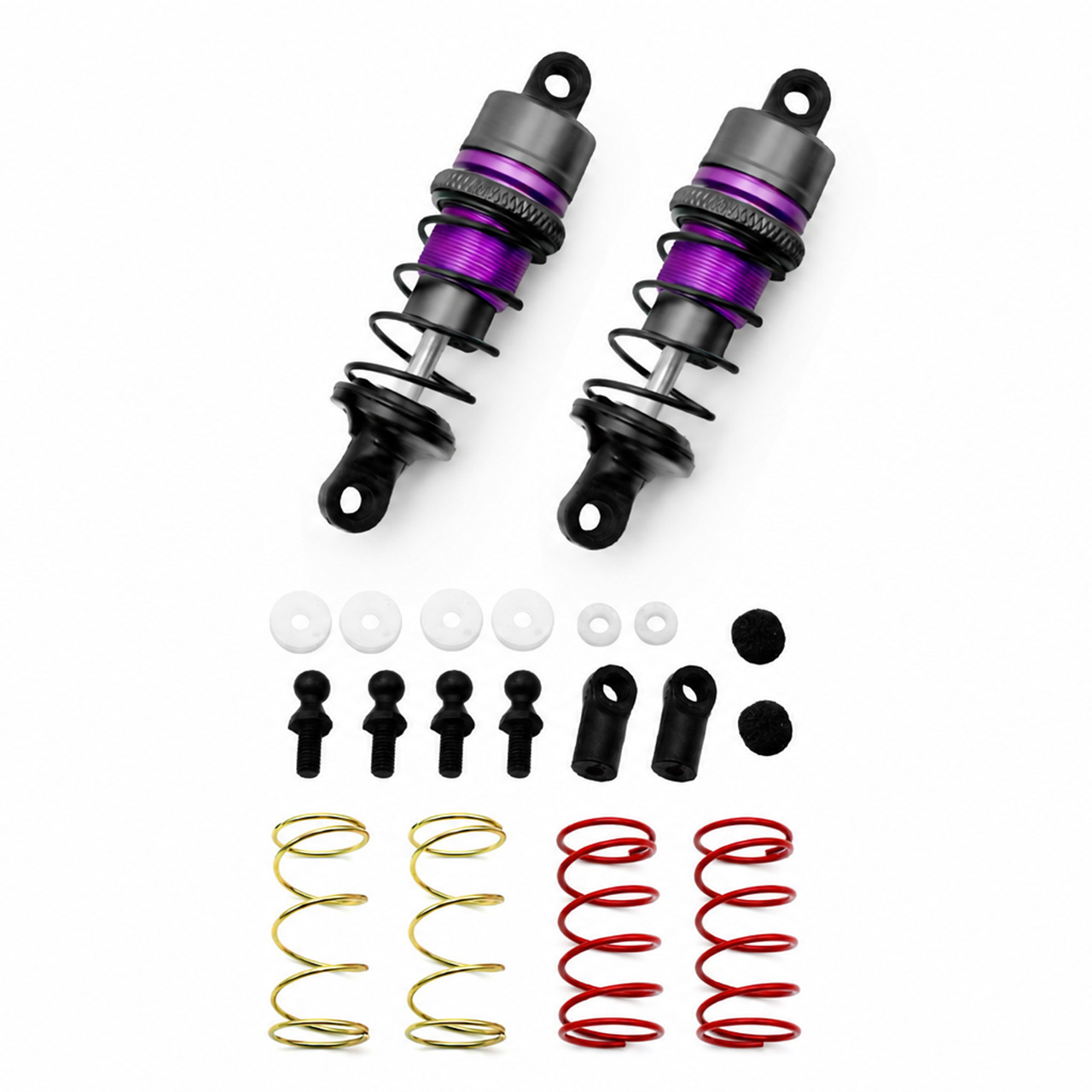 67mm Aluminum Oil-Filled Shock Absorbers for 1/10 RC Touring & Drift Cars (2PCS)