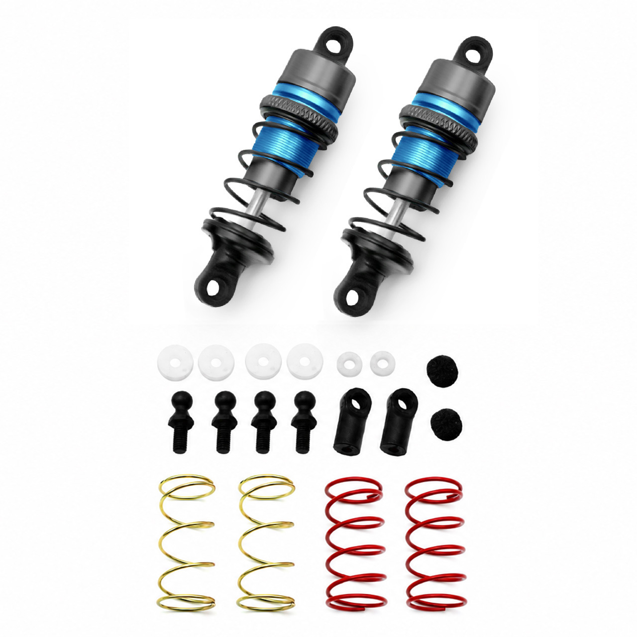 67mm Aluminum Oil-Filled Shock Absorbers for 1/10 RC Touring & Drift Cars (2PCS)