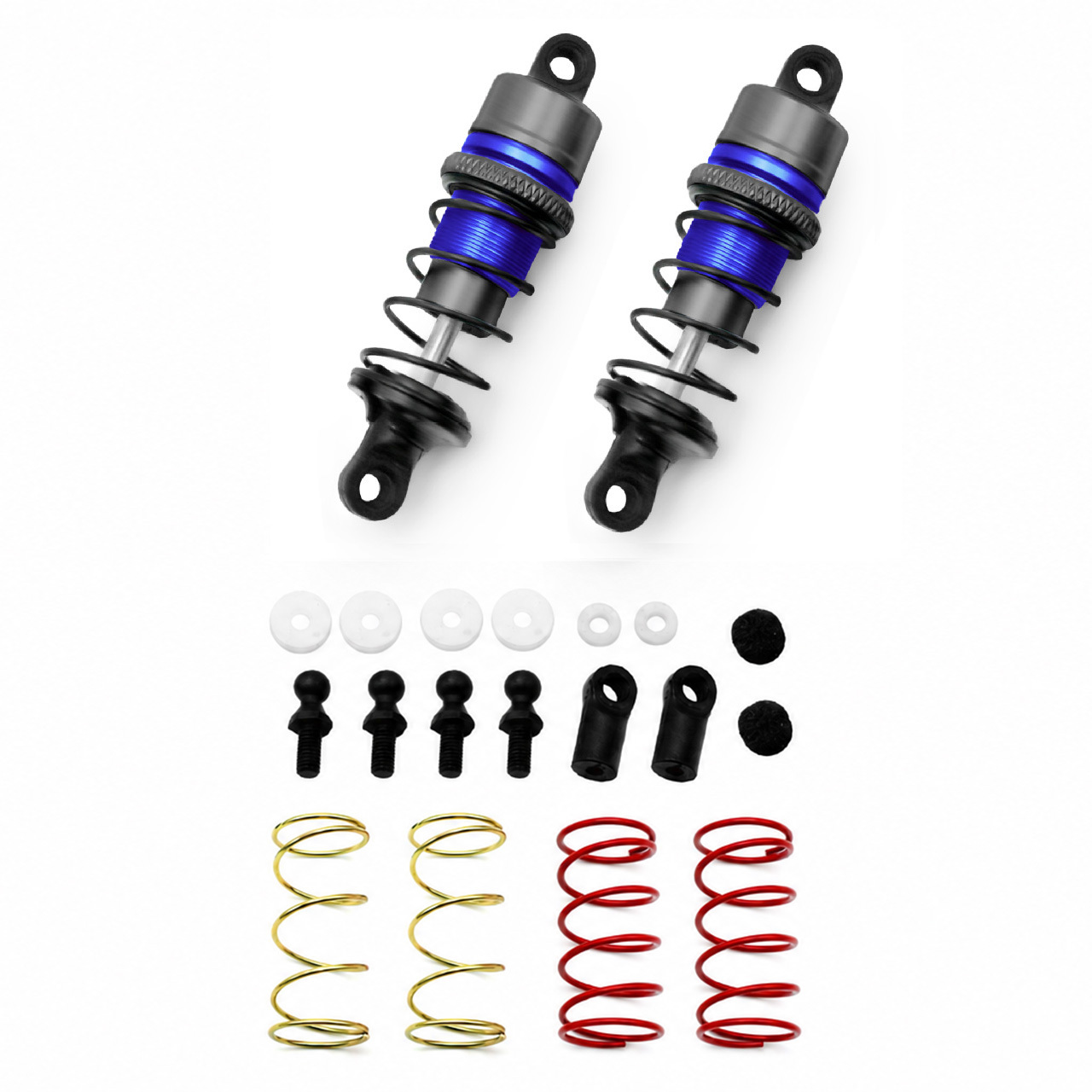 67mm Aluminum Oil-Filled Shock Absorbers for 1/10 RC Touring & Drift Cars (2PCS)
