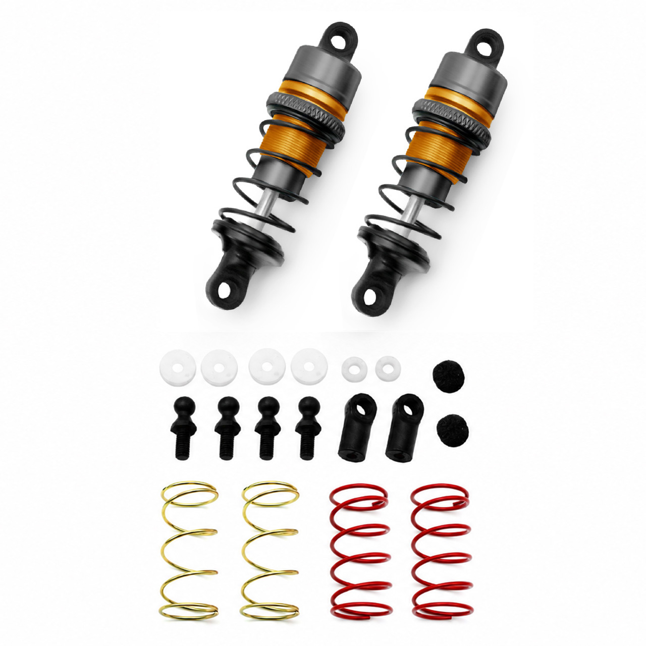 67mm Aluminum Oil-Filled Shock Absorbers for 1/10 RC Touring & Drift Cars (2PCS)