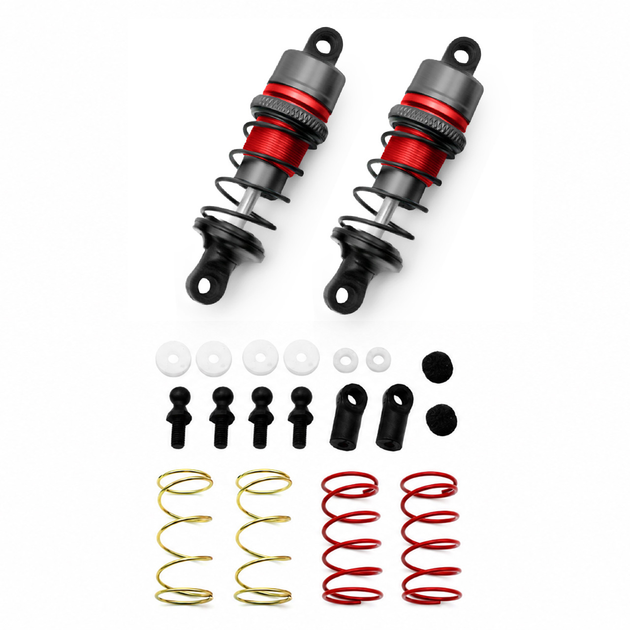67mm Aluminum Oil-Filled Shock Absorbers for 1/10 RC Touring & Drift Cars (2PCS)