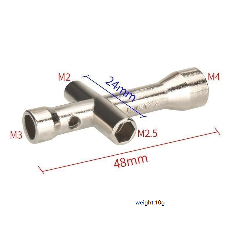 ARRIS Mini Cross Socket Wrench M2 / M2.5 / M3 / M4 Nuts for RC Drift Mini Car