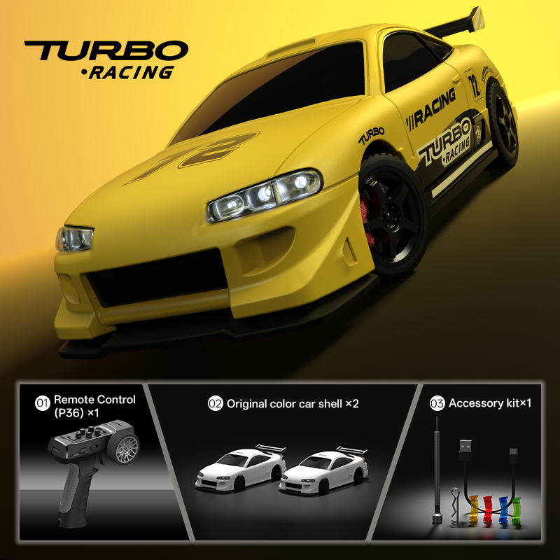 Turbo Racing 2026 Version C72 1:76  RC Racing Drift RWD Remote Controller Sports Car RTR
