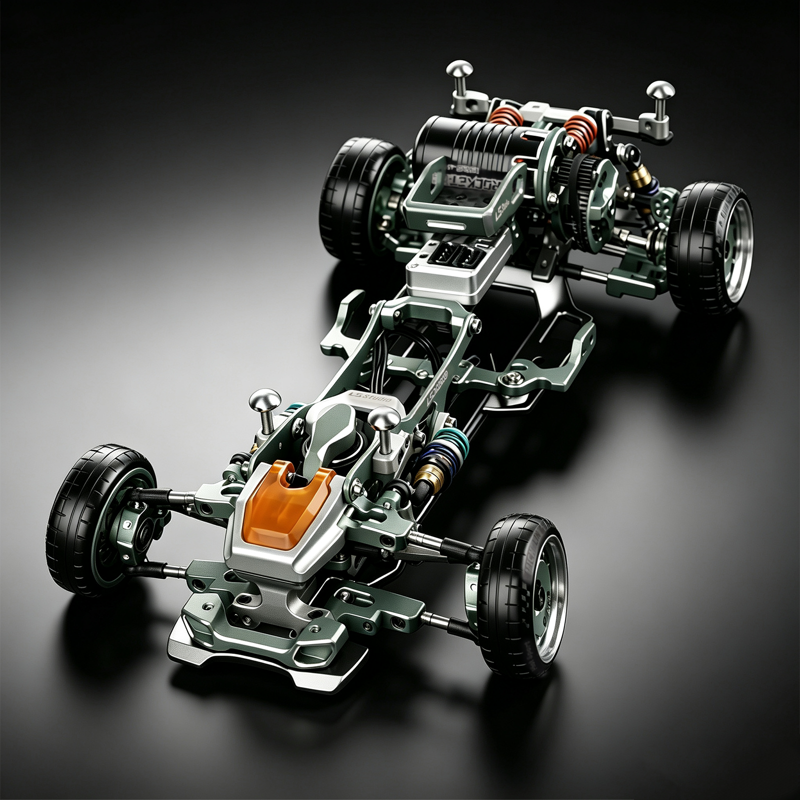 LSD Mono Full OP Version 1/24 Rear-Wheel RC Drift Car Chassis