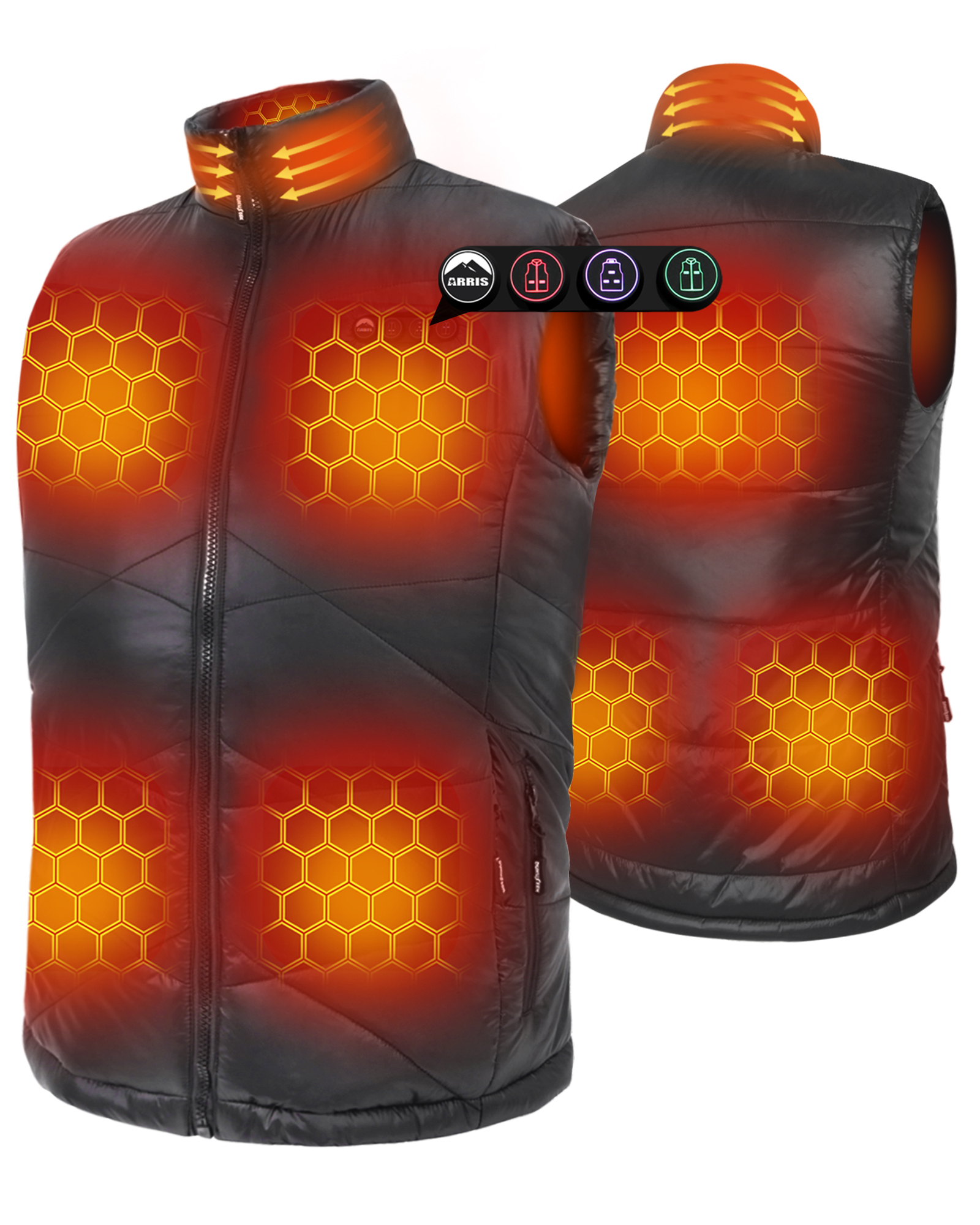 Lightweight Heated Vest for Men, Rechargeable Heating Vest w/ 7.4V Battery for Outdoor Hiking Hunting
