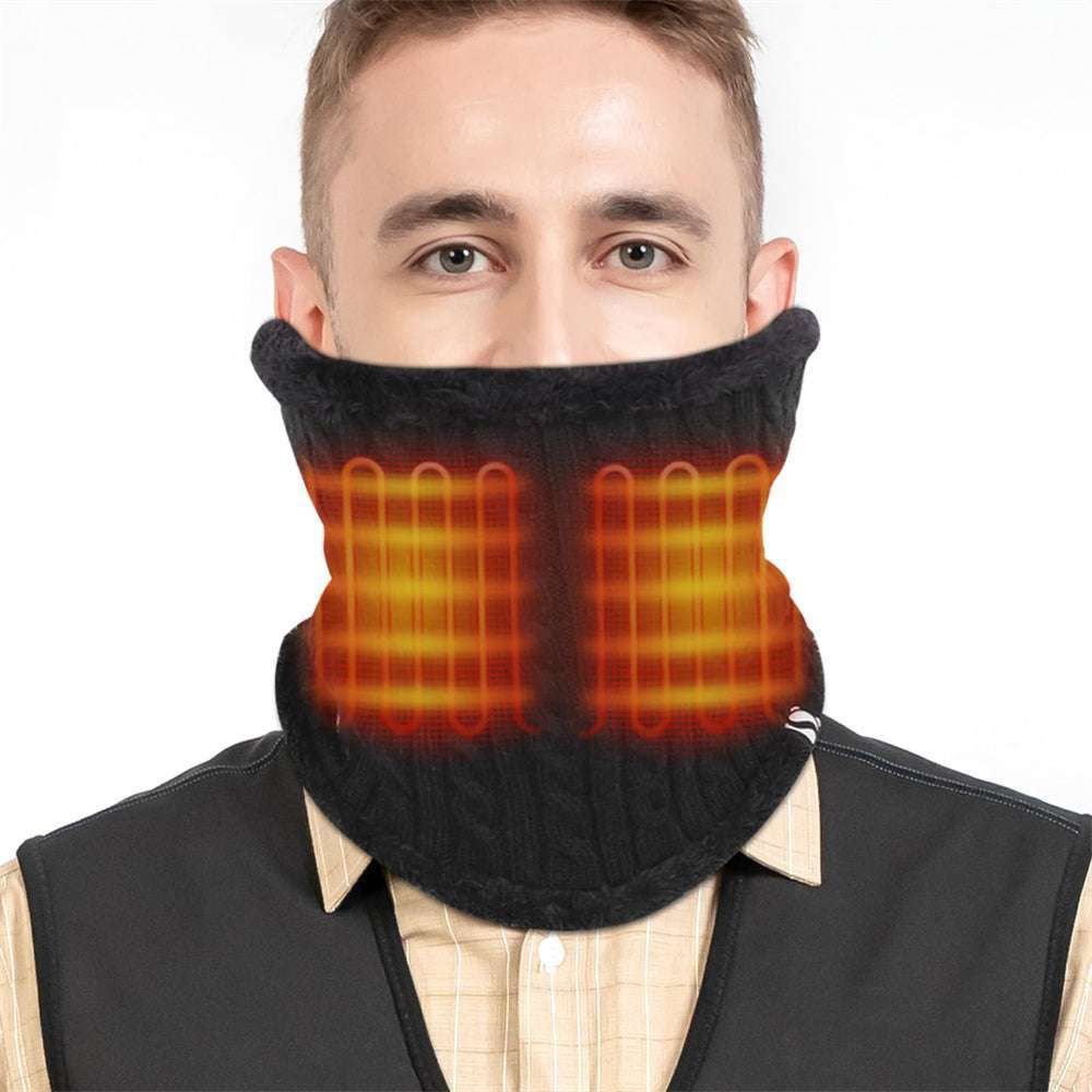 Rechargeable Heated Winter Neck Warmer for Men Women Neck Gaiter Face Scarf