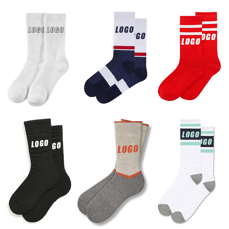 Custom LOGO Cotton Sports Unisex Crew Socks