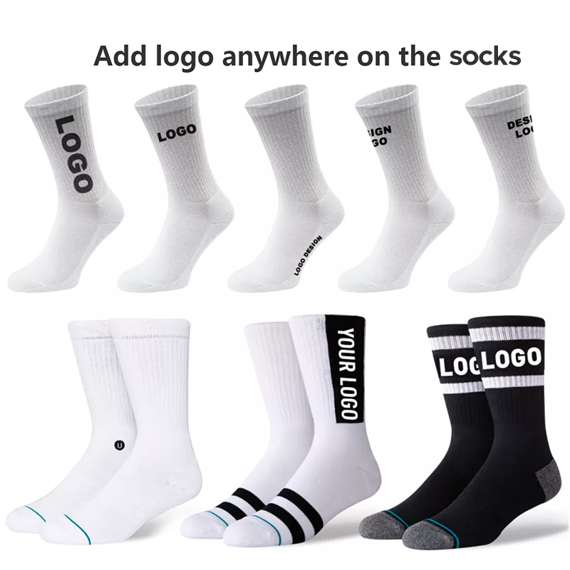 Custom LOGO Cotton Sports Unisex Crew Socks