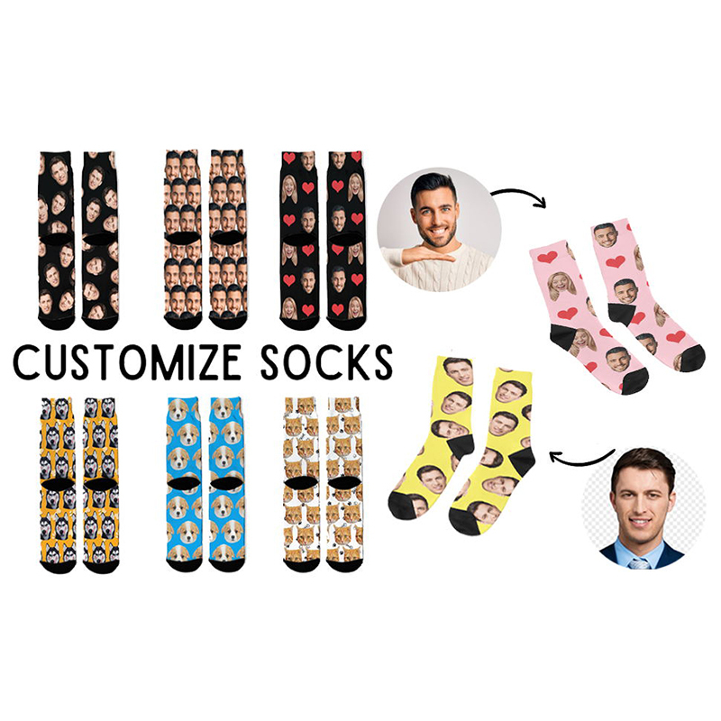 Personalized face pet 3D printing custom gift socks