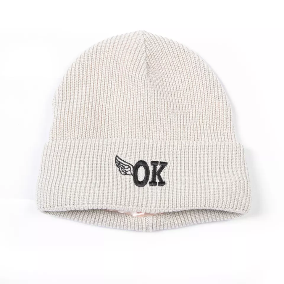 Custom Embroidery Satin Linen Beanie