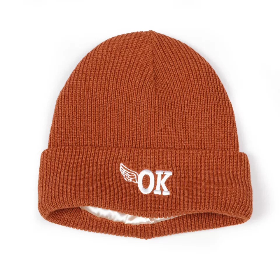 Custom Embroidery Satin Linen Beanie