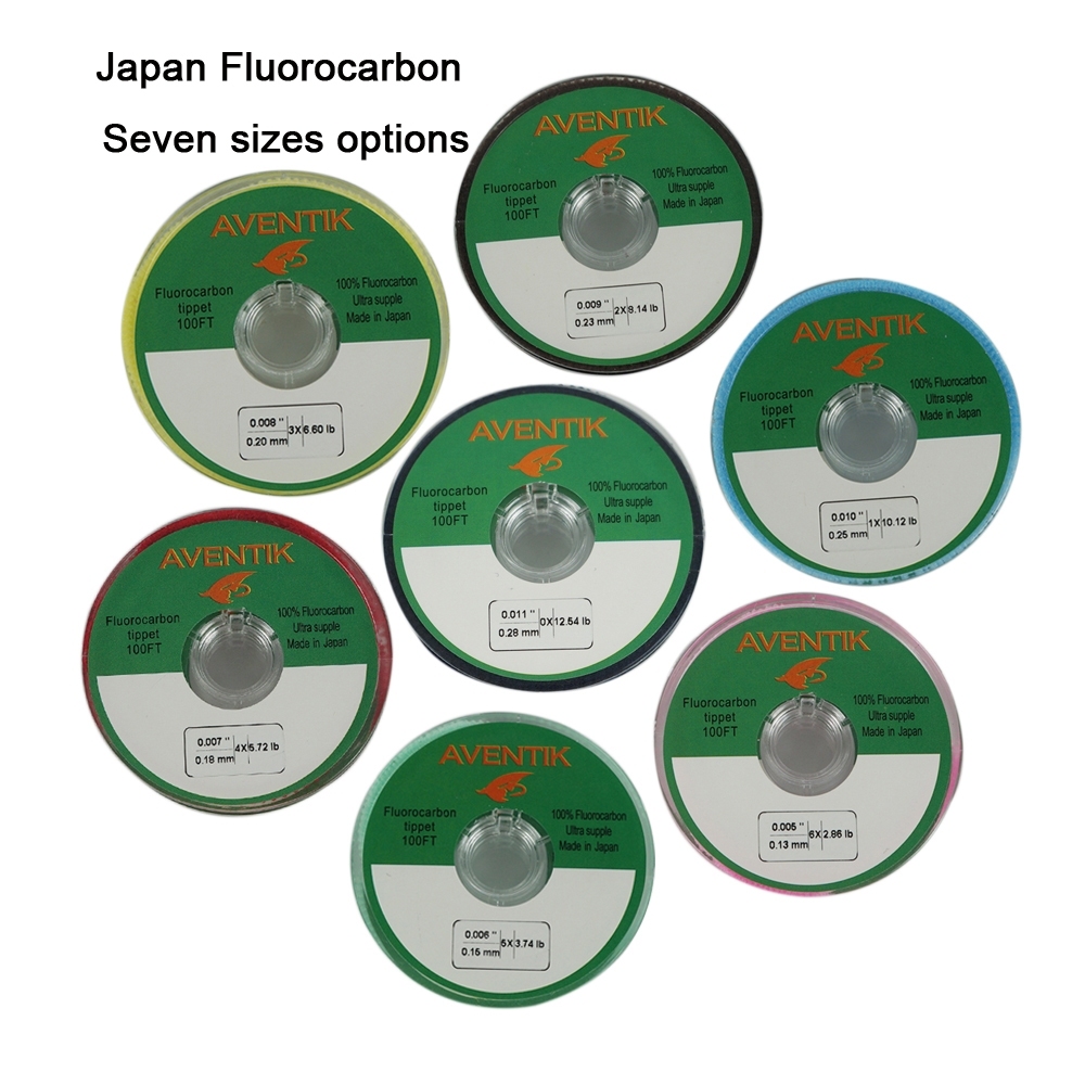 Aventik 3pcs/Lot 100% Fluorocarbon Fly Fishing Tippet Line Fast Sinking Invisible Fly Fishing Bass Fishing Carp Fishing Saltwater Fishing Line,30m/Spo