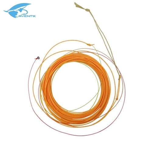 Aventik Tenkara Poly Line Taper Structure Double Color Float Poly Leader with Indicator Tippet 14FT