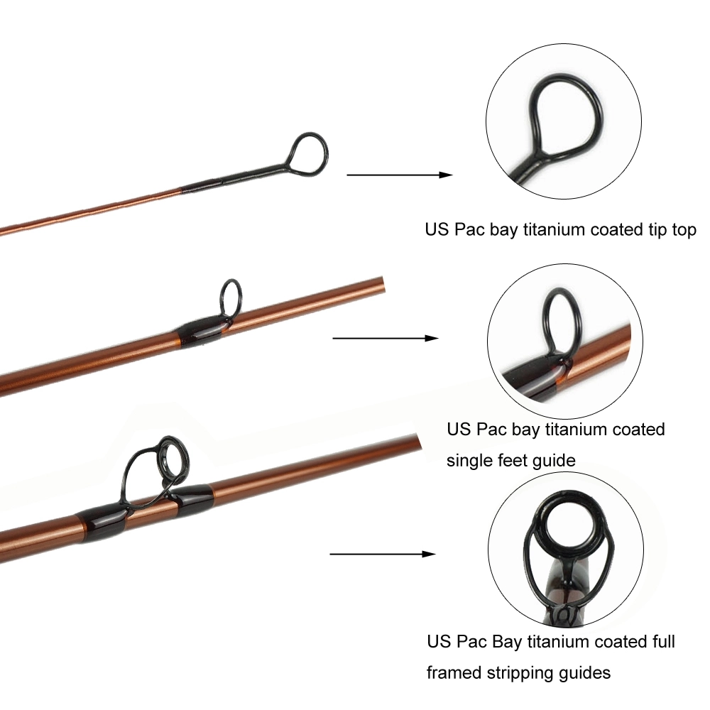 aventik z 2in1 fly fishing rods AVENTIK: rod Metallic red finish with alignment lines for fast assembling Aventik TroutFly Fly Fishing Rods,