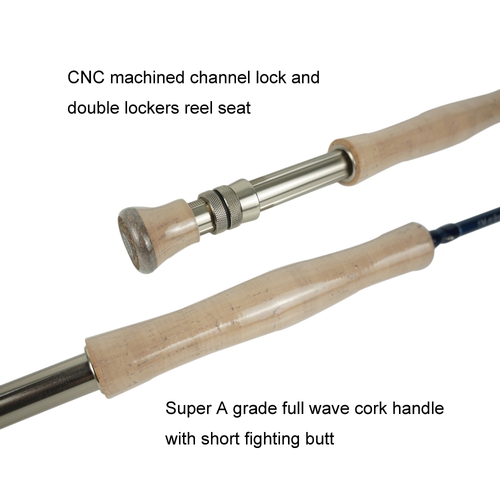 Riverruns Fly Fishing Rods IM10 9ft LW7-14 Saltwater,Tip Fast Action, Light Weight Fly Rods