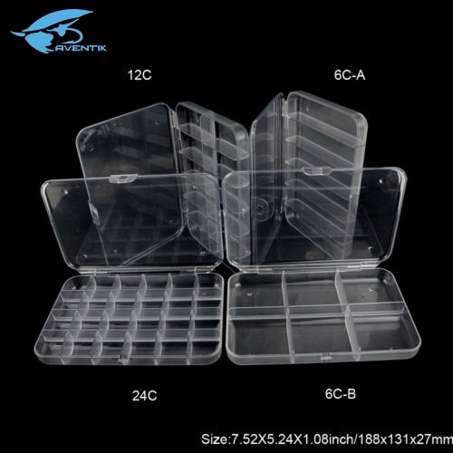 Aventik Polycarbonate Hook Box Fly Fishing Tackle Box Different Multi-Compartment Options7.52X5.24X1.08inch