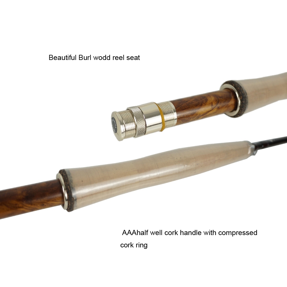 Aventik USA Rough Fish Series Best Travel Fly Fishing Rod 6wt 9'0'' 6pc Fast Action for Fly Trout Fly Rods