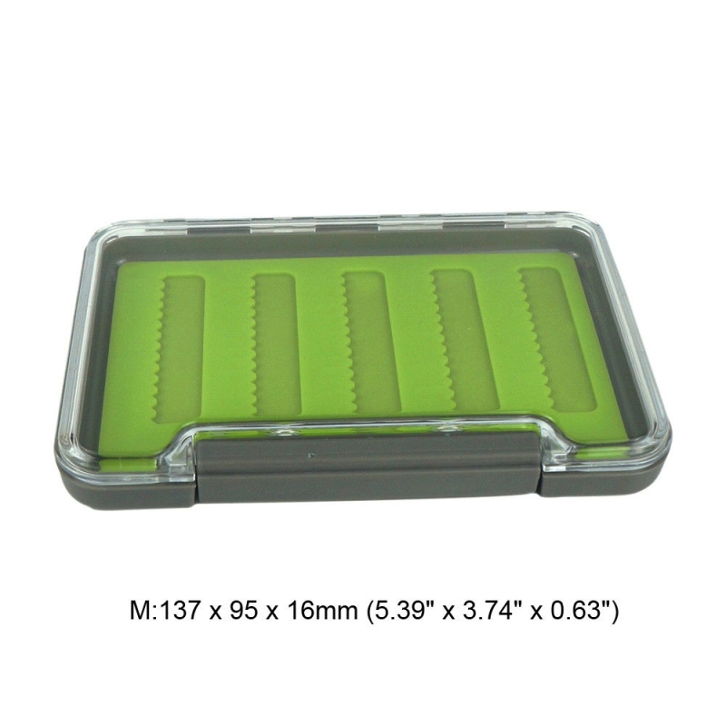 Aventik Silicone Transparent Fishing Box 100% Waterproof Fly Box