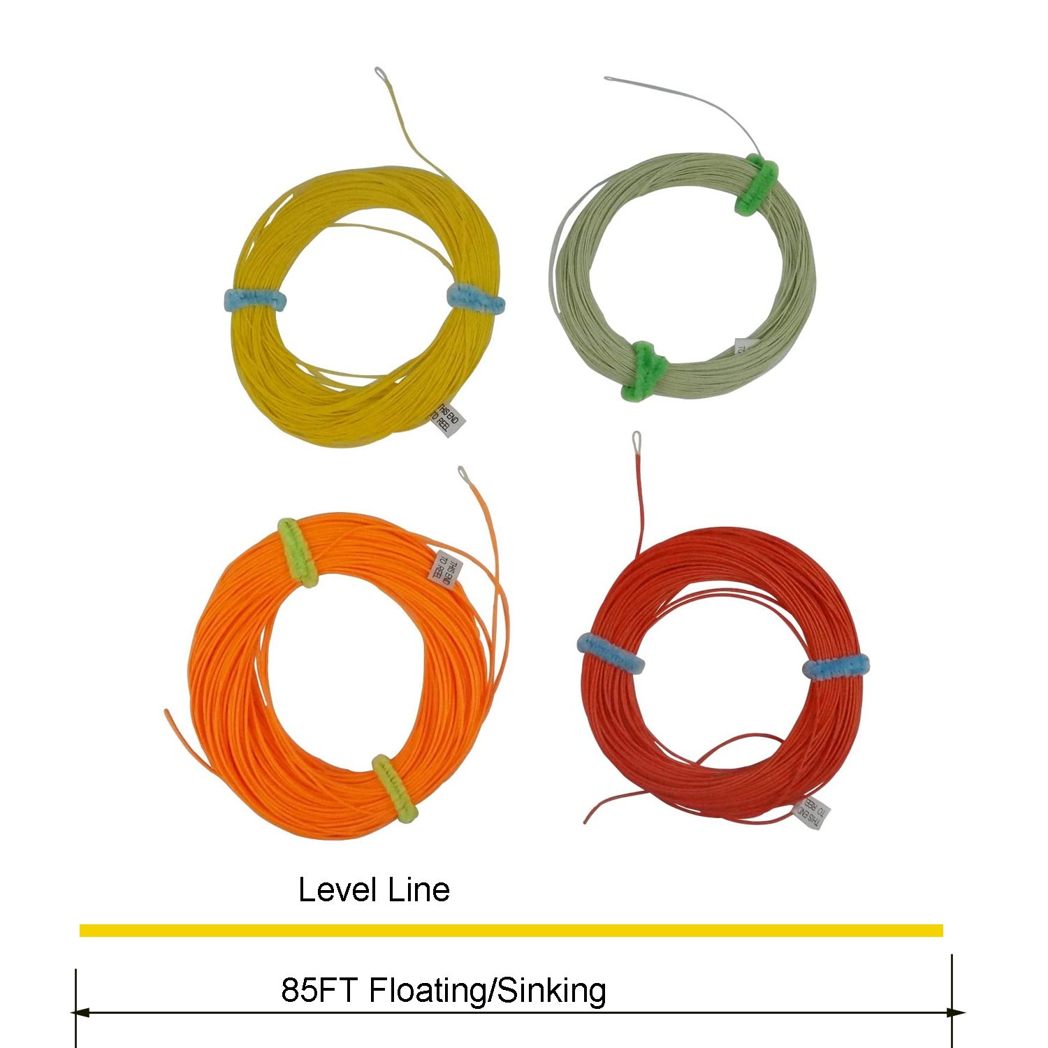 Aventik Floating/Sinking Shooting Line Running Line Level Line Fly Fishing  Line 100ft with Front Loop 15LB/20LB/30LB