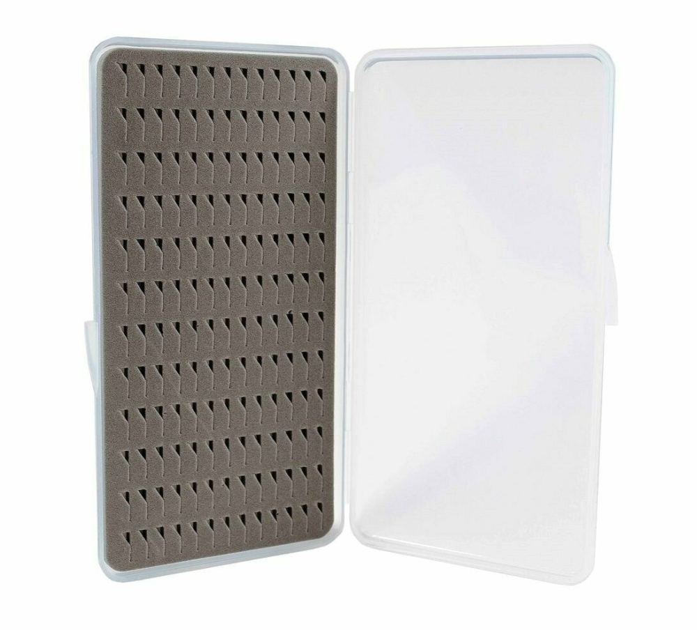 Aventik Super Slim Transparent Fly Fishing Fly Box Foam Design A, B, D or with Magnetic Pad Compartments 6C, 12C, 18C