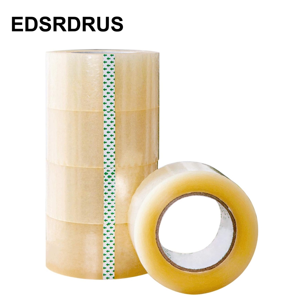 EDSRDRUS Tapes& Glue Heavy Duty Packaging Tape with Dispenser, Ultra Strong Eco-Friendly and Non-Toxic, Great for Packing, Shipping & Moving