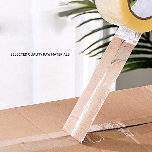 EDSRDRUS Tapes& Glue Heavy Duty Packaging Tape with Dispenser, Ultra Strong Eco-Friendly and Non-Toxic, Great for Packing, Shipping & Moving