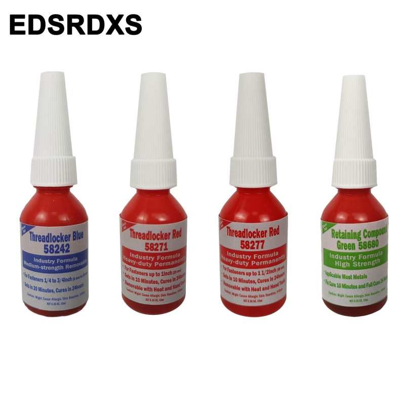 EDSRDXS 4 in 1 Threadlockers &amp; Retaining Compound Combo Pack for Threads, Nuts, Bolts and Snap Rings Holding and Protection, Ball Bearing Holding Dura