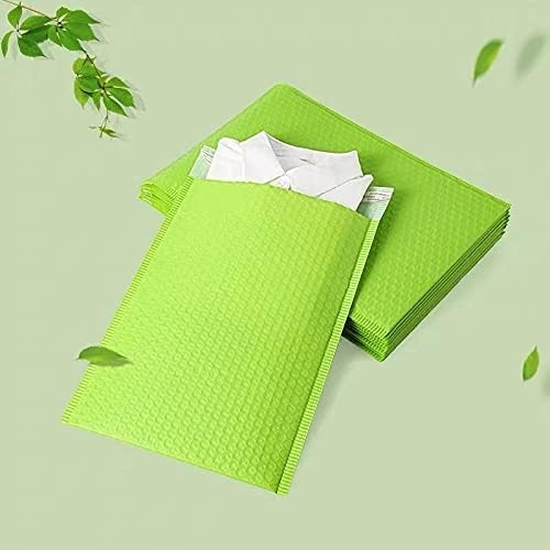 OFDISUPY Self Seal Colored Padded Envelopes Waterproof Envelopes, Tear-resistant self-adhesive envelope, lightweight and versatile (Green, 8.5